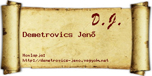 Demetrovics Jenő névjegykártya